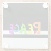 MAZIPOODLES Peace Rainbow Glasuntersetzer (Rückseite)