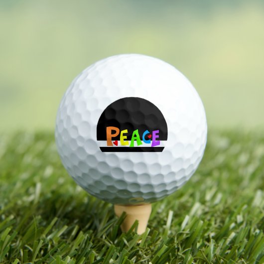 MAZIPOODLES Peace Rainbow Golfball (Insitu T-Shirt)