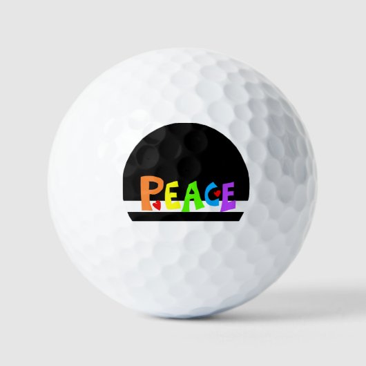 MAZIPOODLES Peace Rainbow Golfball (Vorderseite)