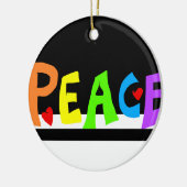 MAZIPOODLES Peace Rainbow Keramik Ornament (Links)