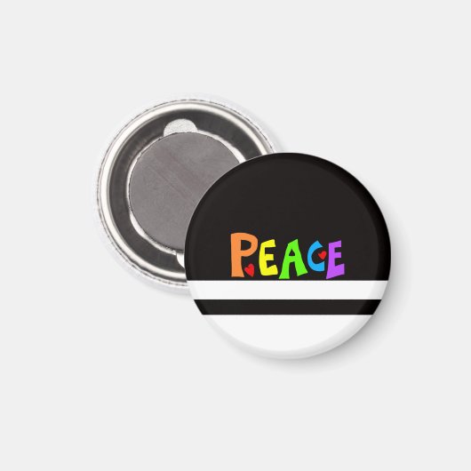 MAZIPOODLES Peace Rainbow Magnet (Vorderseite/Rückseite)