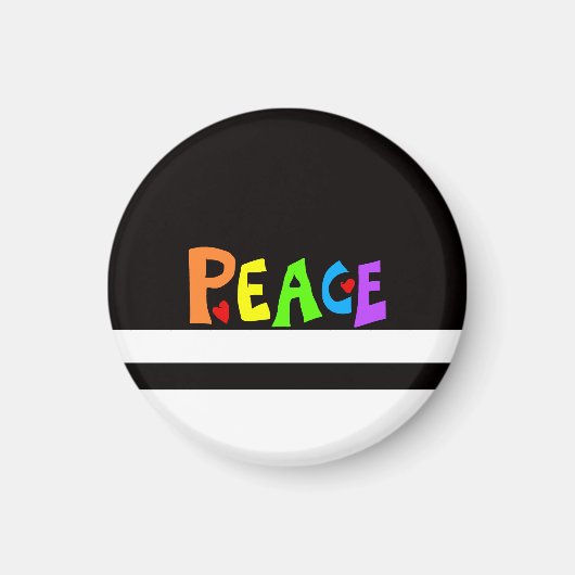 MAZIPOODLES Peace Rainbow Magnet (Vorne)