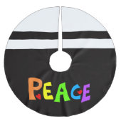 MAZIPOODLES Peace Rainbow Polyester Weihnachtsbaumdecke (Vorderseite)