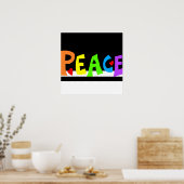MAZIPOODLES Peace Rainbow Poster (Küche)