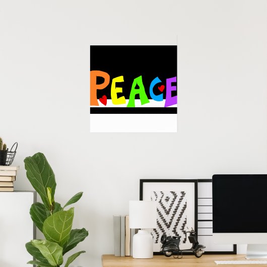 MAZIPOODLES Peace Rainbow Poster (Heimbüro)