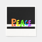 MAZIPOODLES Peace Rainbow Serviette (Vorderseite)