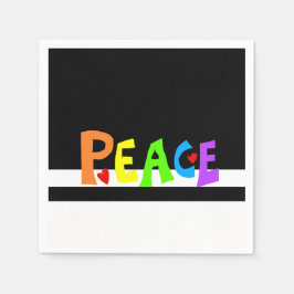 MAZIPOODLES Peace Rainbow Serviette