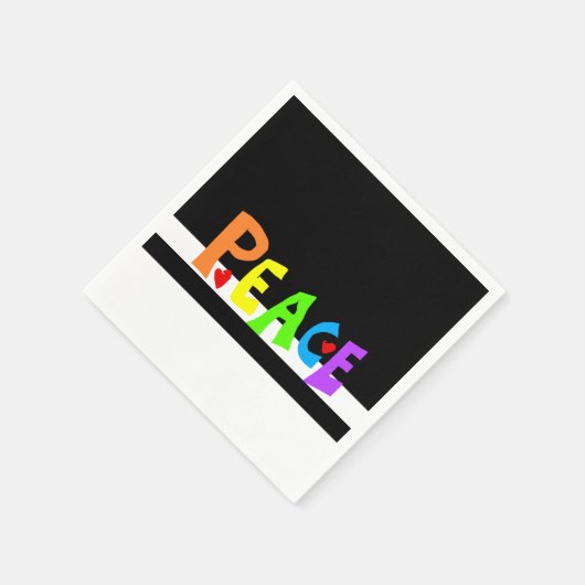 MAZIPOODLES Peace Rainbow Serviette (Ecke)