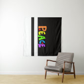 MAZIPOODLES Peace Rainbow Wandteppich (Beispiel (Horizontal))