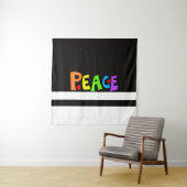 MAZIPOODLES Peace Rainbow Wandteppich (Beispiel)