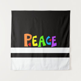 MAZIPOODLES Peace Rainbow Wandteppich