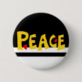 MAZIPOODLES Peace Yellow Button (Vorderseite)