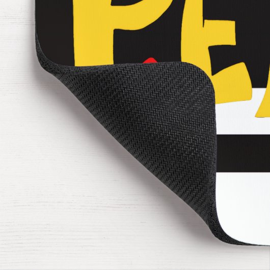 MAZIPOODLES Peace Yellow Mousepad (Ecke)