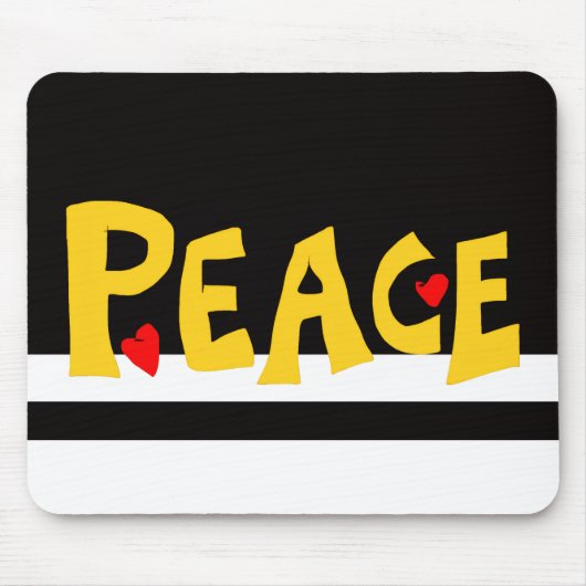 MAZIPOODLES Peace Yellow Mousepad (Vorne)