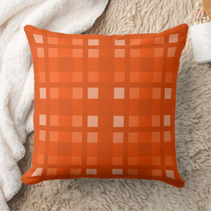 Mazipoodles Pixel Kariert neu - Burnt Orange Kissen