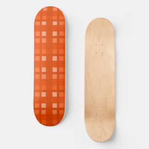 Mazipoodles Pixel Kariert neu - Burnt Orange Skateboard