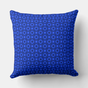 Mazipoodles Polka Dot Donuts - Royal Blue Kissen