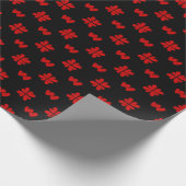 Mazipoodles Red Hearts Geschenkpapier (Ecke)