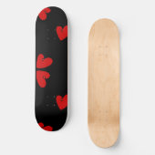 Mazipoodles rote Herzen Skateboard (Vorderseite)