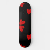 Mazipoodles rote Herzen Skateboard (Vorderseite)
