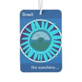 Mazipoodles Sonnenblume Sonnenschein: Blau 1 Autolufterfrischer (Rückseite)