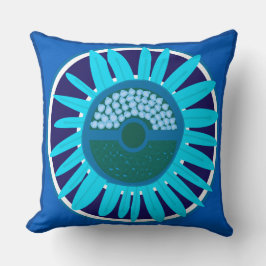 Mazipoodles Sonnenblume Sonnenschein: Blau 1 Kissen