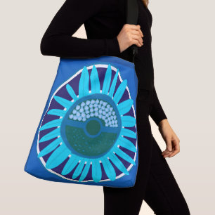 Mazipoodles Sonnenblume Sonnenschein: Blau 1 Tragetaschen Mit Langen Trägern