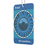 Mazipoodles Sonnenblume Sonnenschein: Blau 2 Autolufterfrischer (Links)