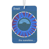Mazipoodles Sonnenblume Sonnenschein: Blau 3 Autolufterfrischer (Rückseite)