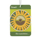 Mazipoodles Sonnenblume Sonnenschein: Olive Green  Autolufterfrischer (Rückseite)