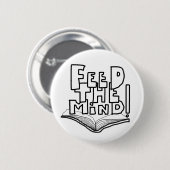 MAZIPOODLES Speise den Geist 077  Button (Vorne & Hinten)