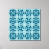 Mazipoodles Square Circle Plaid Baby Blue Leinwanddruck (Vorderseite)