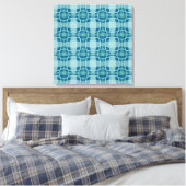 Mazipoodles Square Circle Plaid Baby Blue Leinwanddruck (Insitu (Schlafzimmer))