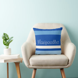 MAZIPOODLES Streifen Spaghetti 105 Name Kissen