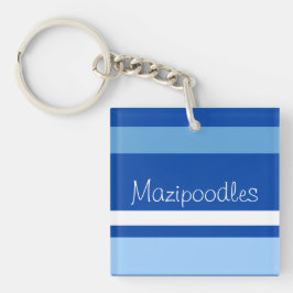 MAZIPOODLES Streifen Spaghetti 105 Name Schlüsselanhänger