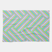 MAZIPOODLES Streifen Spaghetti 54 Herringbone Geschirrtuch (Horizontal)