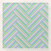 MAZIPOODLES Streifen Spaghetti 54 Herringbone  Glasuntersetzer (Vorderseite)