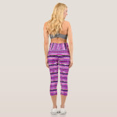 MAZIPOODLES Striped Ribbed Knitting Pattern 194 Capri Leggings (Rückseite)