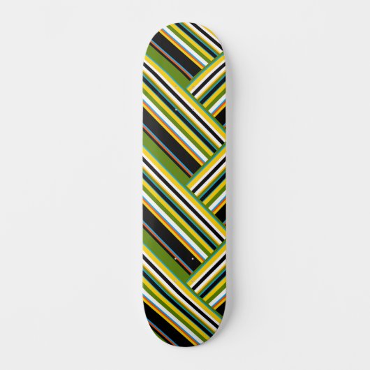 MAZIPOODLES Stripes Spaghetti 11 Herringbone  Skateboard (Vorderseite)