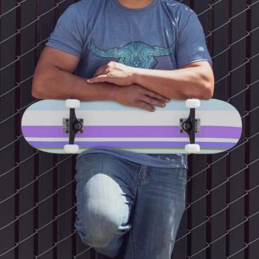 MAZIPOODLES Stripes Spaghetti 14 Skateboard (Außenbereich 3)