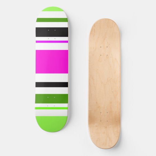 MAZIPOODLES Stripes Spaghetti 153 Skateboard (Vorderseite)