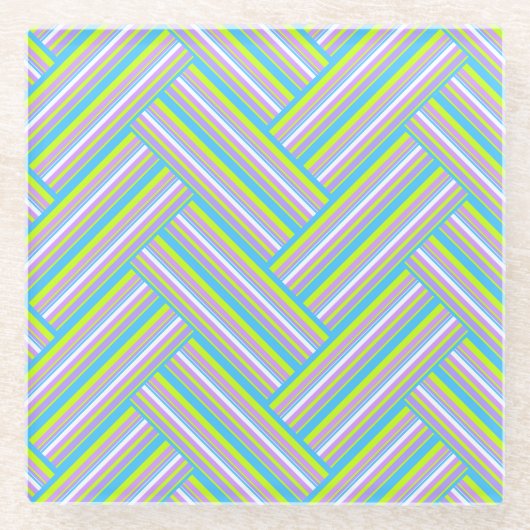 MAZIPOODLES Stripes Spaghetti 54 Herringbone  Glasuntersetzer (Vorderseite)
