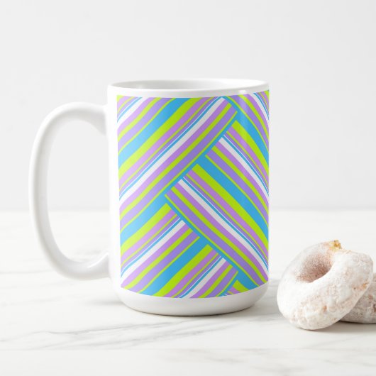 MAZIPOODLES Stripes Spaghetti 54 Herringbone  Kaffeetasse (Mit Donut)
