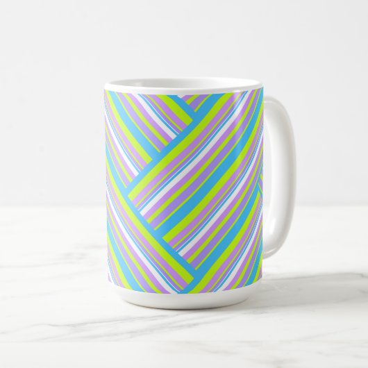 MAZIPOODLES Stripes Spaghetti 54 Herringbone Kaffeetasse (VorderseiteRechts)