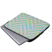 MAZIPOODLES Stripes Spaghetti 54 Herringbone  Laptopschutzhülle (Vorne Knopf)