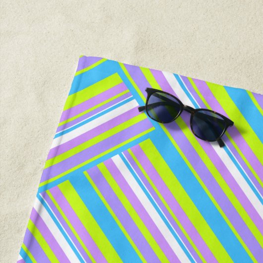 MAZIPOODLES Stripes Spaghetti 54 Herringbone  Strandtuch (Beispiel)