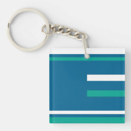 MAZIPOODLES Stripes Spaghetti Teal Schlüsselanhänger