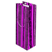 MAZIPOODLES Strippengeflechtmuster 001 B Geschenktüte Für Weinflaschen (Vorderseite Schrägansicht)