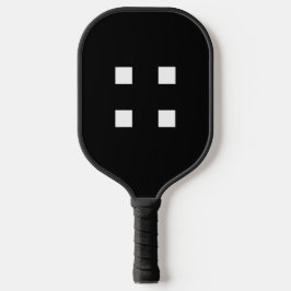 Mazipoodles Vier Quadrate- Schwarz Weiß  Pickleball Schläger