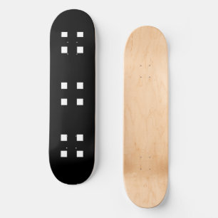 Mazipoodles Vier Quadrate - Schwarz-weiß Skateboard